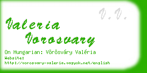 valeria vorosvary business card